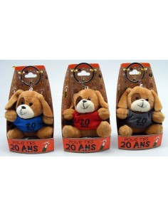 PC peluche chien "20 ans"