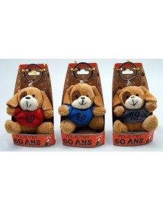 PC peluche chien "60 ans"