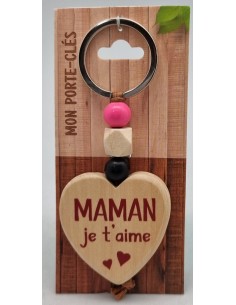 Porte-clés coeur bois...
