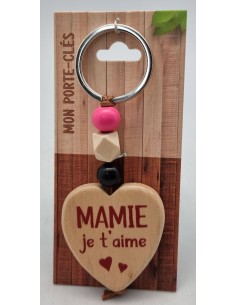 Porte-clés coeur bois...