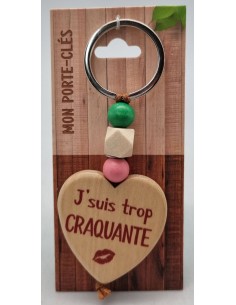Porte-clés coeur bois...