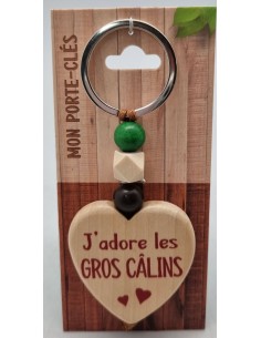 Porte-clés coeur bois...