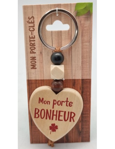 Porte-clés coeur bois "Mon porte...