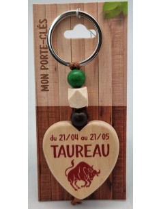 Porte-clés coeur bois...