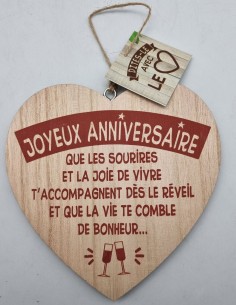 Coeur déco bois "Joyeux...