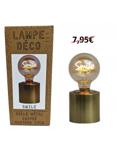 Lampe pied cuivre globe...