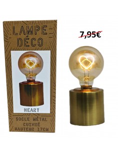 Lampe pied cuivre globe...