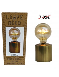 Lampe pied cuivre globe...