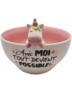 Bol figurine relief "Licorne"