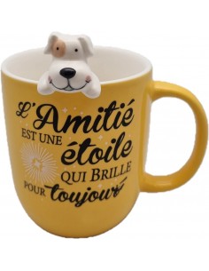 Mug figurine relief "Chien"