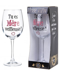 Verre à vin "Mère...veilleuse"