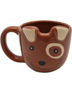 Mug relief Doggy Marron